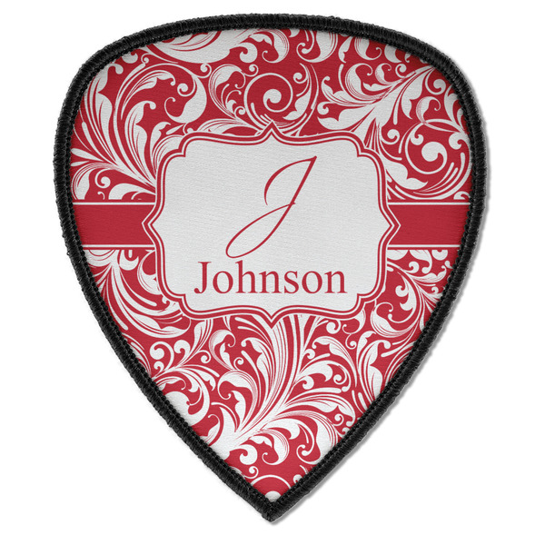 Custom Swirl Iron on Shield Patch A w/ Name and Initial