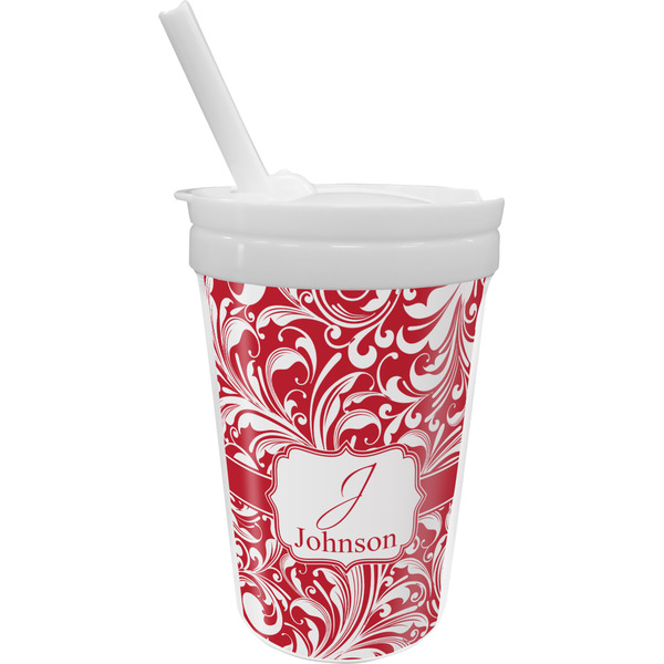 Custom Swirl Sippy Cup with Straw (Personalized)