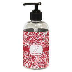 Swirl Plastic Soap / Lotion Dispenser (8 oz - Small - Black) (Personalized)
