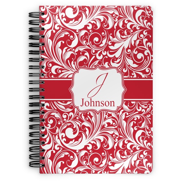 Custom Swirl Spiral Notebook - 7x10 w/ Name and Initial