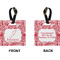 Swirl Square Luggage Tag (Front + Back)
