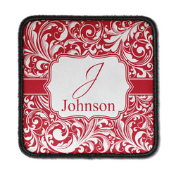 Swirl Iron On Square Patch w/ Name and Initial