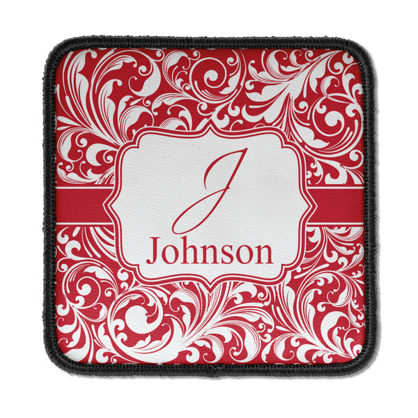 Custom Swirl Iron On Square Patch w/ Name and Initial