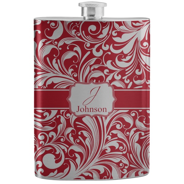 Custom Swirl Stainless Steel Flask (Personalized)