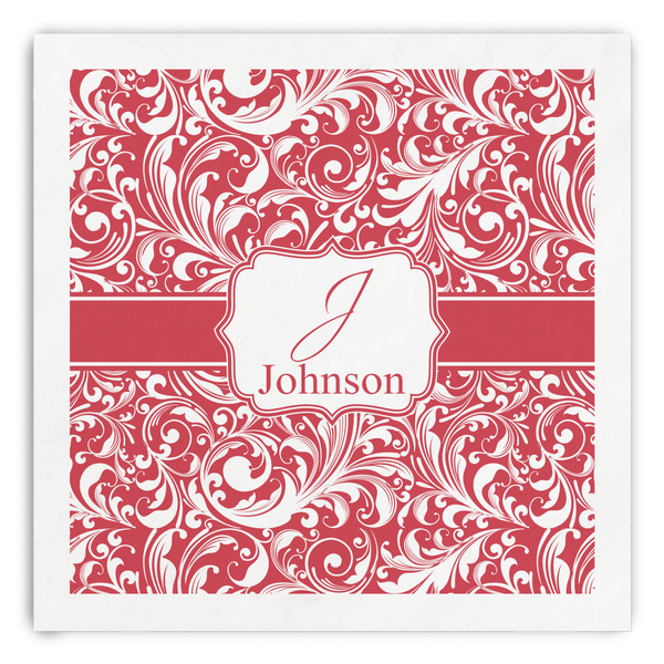 Custom Swirl Paper Dinner Napkins (Personalized)