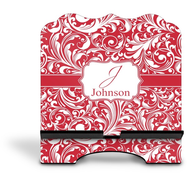 Swirl Stylized Tablet Stand - Front without iPad