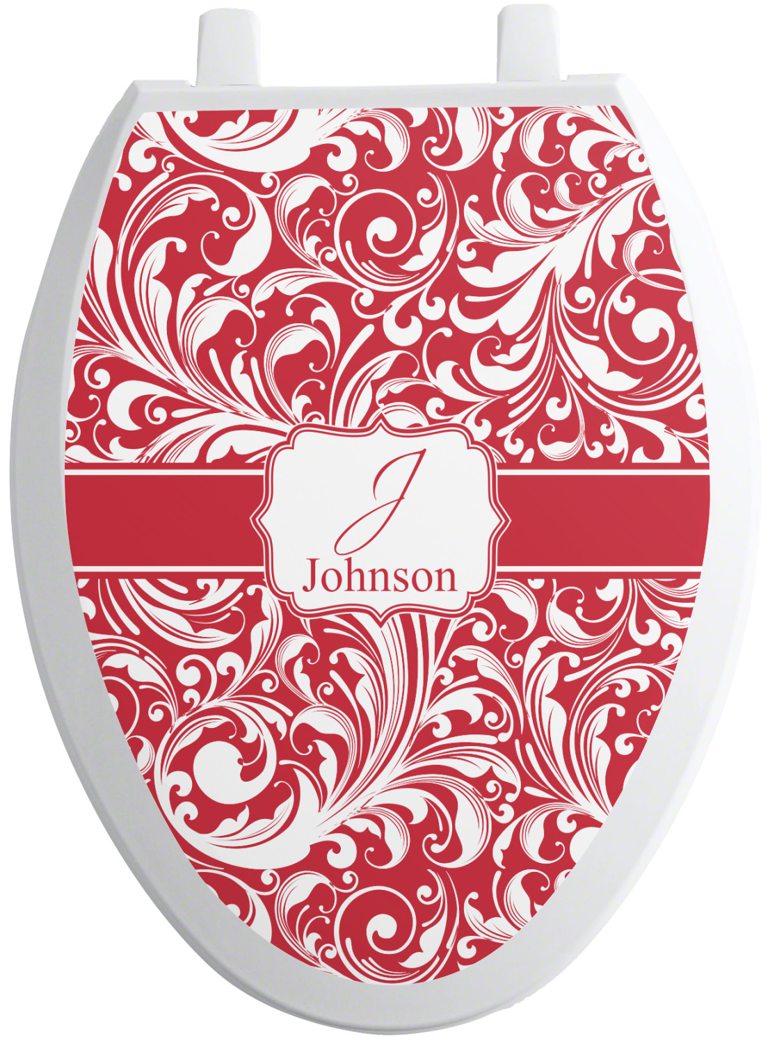 Swirl Toilet Seat Decal Elongated (Personalized) YouCustomizeIt