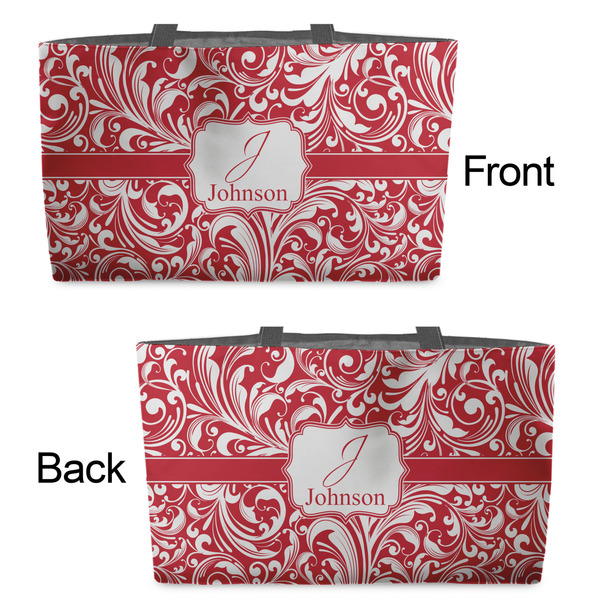 Swirl Tote w/Black Handles - Front & Back Views