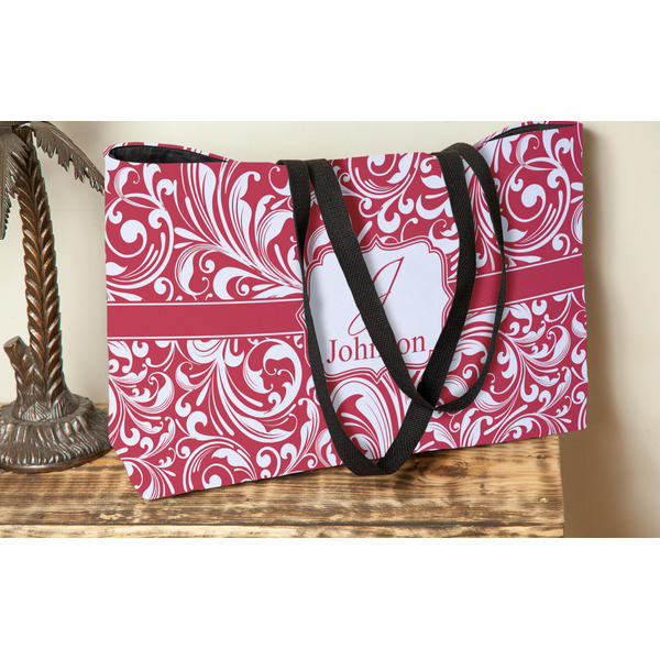 Swirl Tote w/Black Handles - Lifestyle View