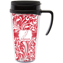 Swirl Acrylic Travel Mug with Handle (Personalized)