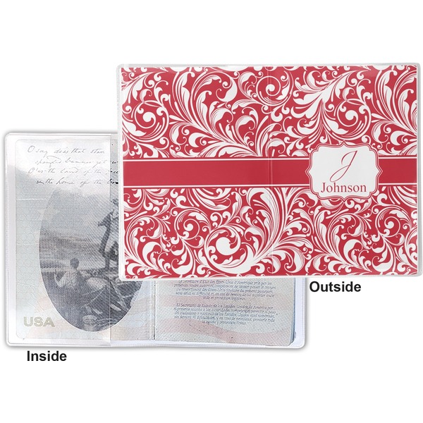 Swirl Vinyl Passport Holder - Flat Front and Back
