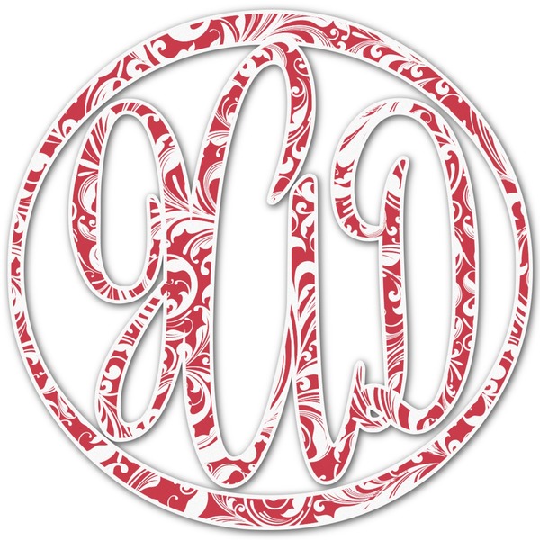 Custom Swirl Monogram Decal - Large (Personalized)