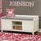 Swirl Wall Name Decal Above Storage bench