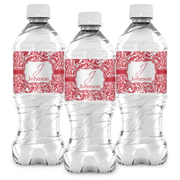 Swirl Water Bottle Labels - Front View