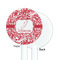 Swirl White Plastic 5.5" Stir Stick - Single Sided - Round - Front & Back