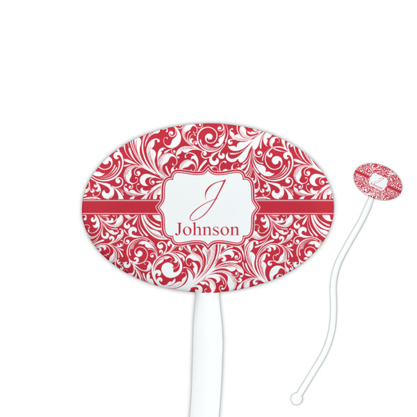 Custom Swirl Oval Plastic Stir Sticks (Personalized)