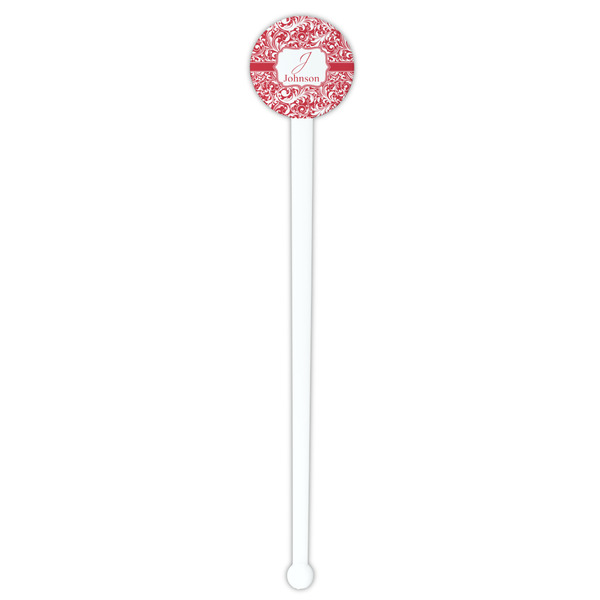 Swirl White Plastic 7" Stir Stick - Round - Single Stick