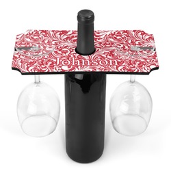 Swirl Wine Bottle & Glass Holder (Personalized)