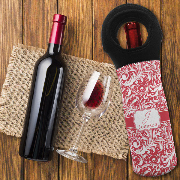 Swirl Wine Tote Bag - FLATLAY