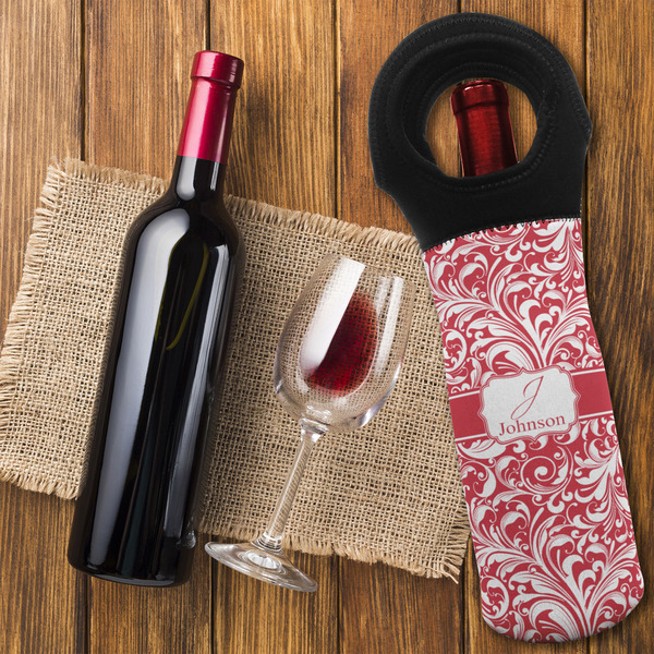Swirl Wine Tote Bag - FLATLAY