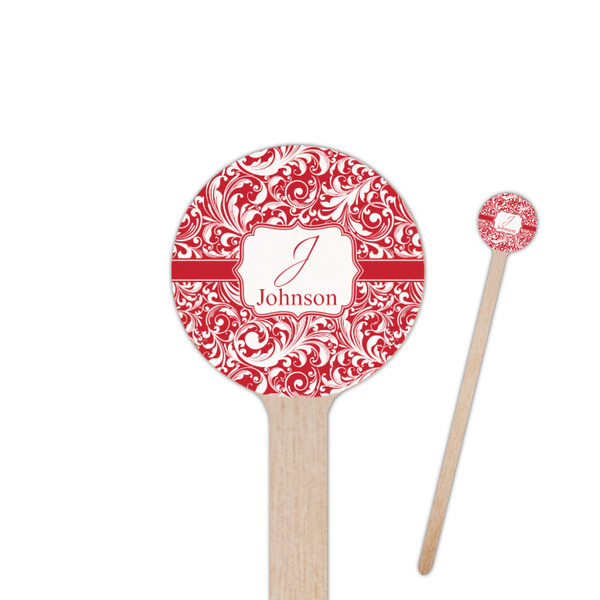 Custom Swirl Round Wooden Stir Sticks (Personalized)
