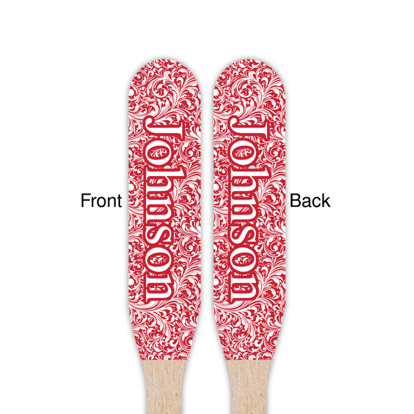 Swirl Wooden Food Pick - Paddle - Double Sided - Front & Back