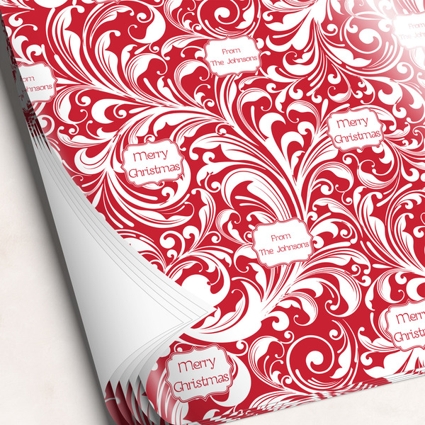 Custom Swirl Wrapping Paper Sheets - Single-Sided - 20" x 28" (Personalized)