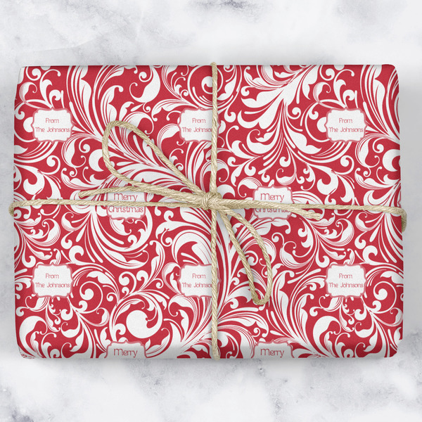 Swirl Wrapping Paper Roll - Matte - Wrapped Box