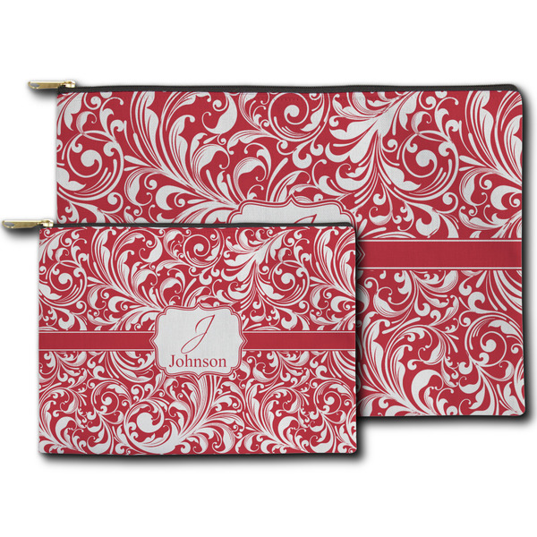 Swirl Zippered Pouches - Size Comparison