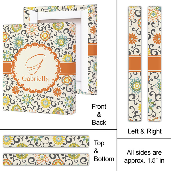 Swirls & Floral 11x14 - Canvas Print - Approval