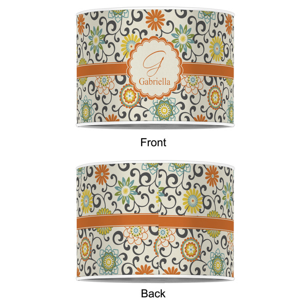 Swirls & Floral 12" Drum Lampshade - APPROVAL (Poly Film)