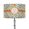 Swirls & Floral 12" Drum Lampshade - ON STAND (Fabric)
