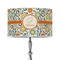 Swirls & Floral 12" Drum Lampshade - ON STAND (Poly Film)