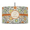 Swirls & Floral 12" Drum Pendant Lamp - Fabric (Personalized)