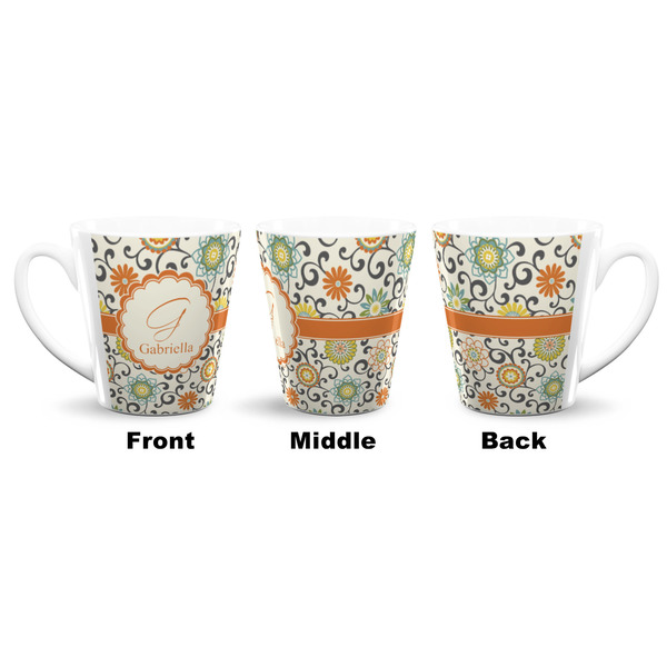Swirls & Floral 12 Oz Latte Mug - Approval