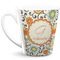 Swirls & Floral 12 Oz Latte Mug - Front Full