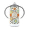 Swirls & Floral 12 oz Stainless Steel Sippy Cups - FRONT