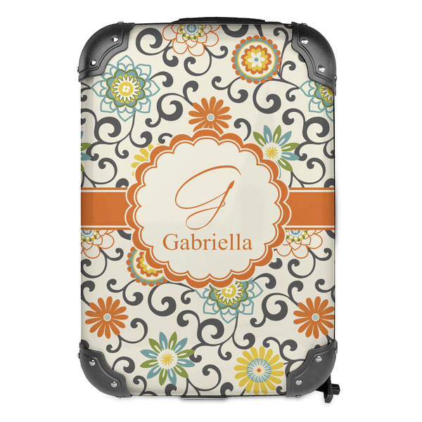 Swirls & Floral 13" Hard Shell Backpacks - FRONT