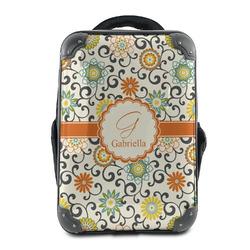 Swirls & Floral 15" Hard Shell Backpack (Personalized)