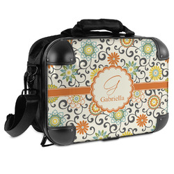 Swirls & Floral Hard Shell Briefcase - 15" (Personalized)