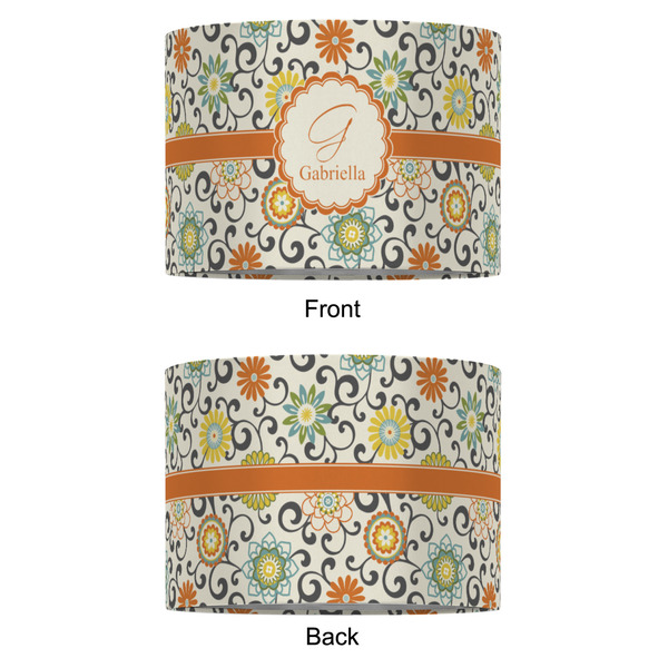 Swirls & Floral 16" Drum Lampshade - APPROVAL (Fabric)