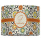Swirls & Floral 16" Drum Lampshade - FRONT (Fabric)