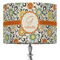 Swirls & Floral 16" Drum Lampshade - ON STAND (Fabric)