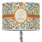 Swirls & Floral 16" Drum Lampshade - ON STAND (Poly Film)