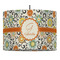 Swirls & Floral Drum Pendant Lamp (Personalized)