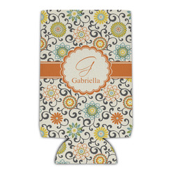 Swirls & Floral Can Cooler (Personalized)