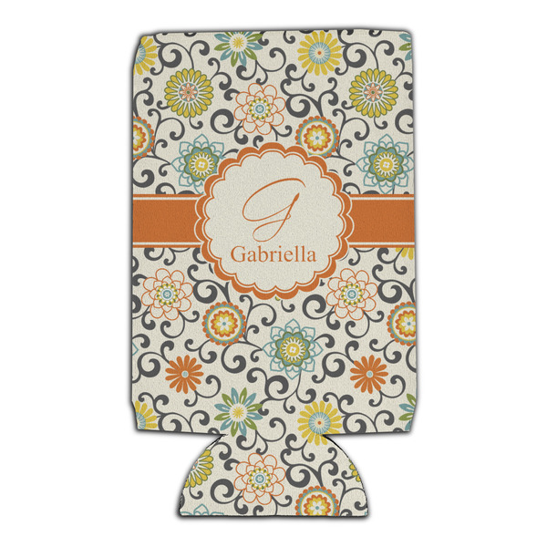 Swirls & Floral 16oz Can Sleeve - Set of 4 - FRONT