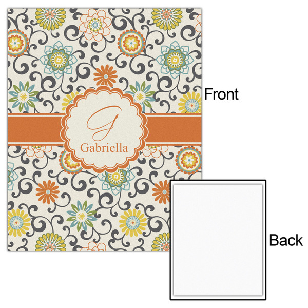 Swirls & Floral 16x20 - Matte Poster - Front & Back