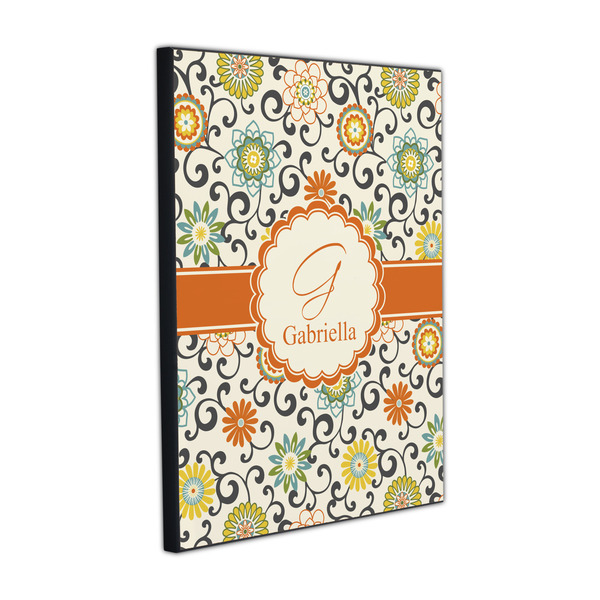 Swirls & Floral 16x20 Wood Print - Angle View