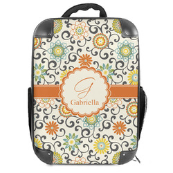 Swirls & Floral 18" Hard Shell Backpack (Personalized)